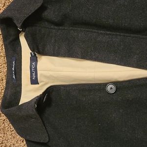 Nautica charcoal gray trenchcoat